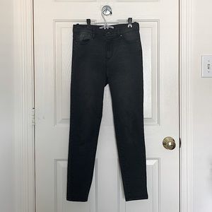 Celebrity pink high rise ankle skinny black jeans
